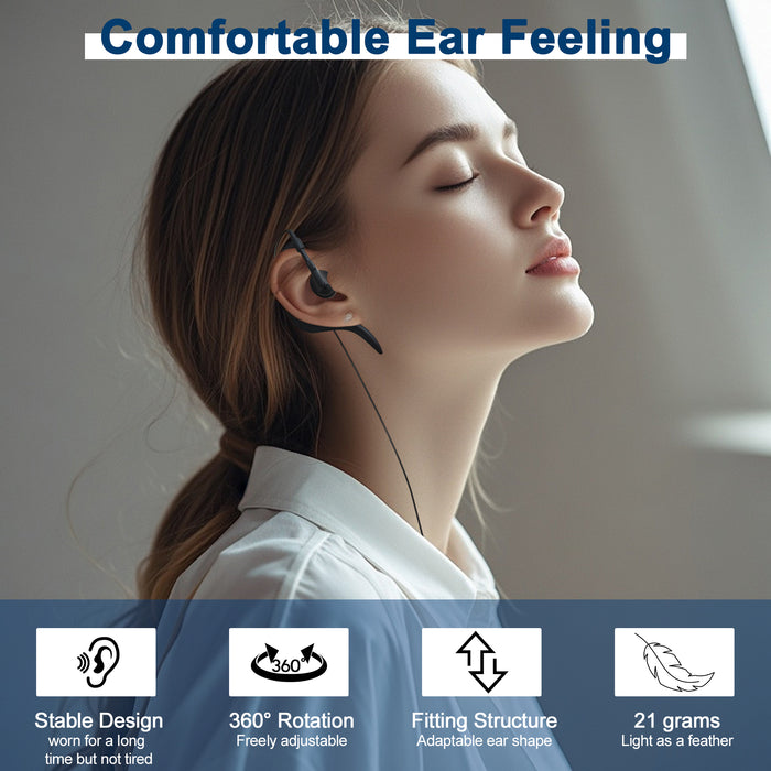 MaxTalker G-Shape 2-Pin Earpiece | PTT Headset with Mic for Two-Way Radios