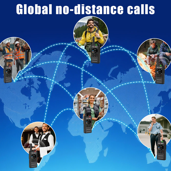 MaxTalker MG4 4G LTE PoC Radio 2-Pack | Global Walkie Talkie with 3-Year SIM, 5000mAh