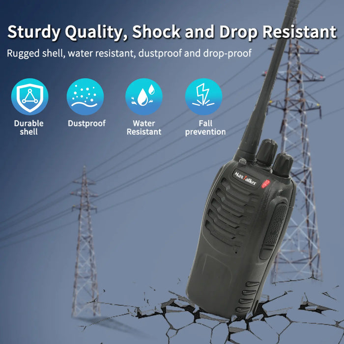 MaxTalker MT-8S Walkie Talkies | UHF Two-Way Radios for Outdoor & Business