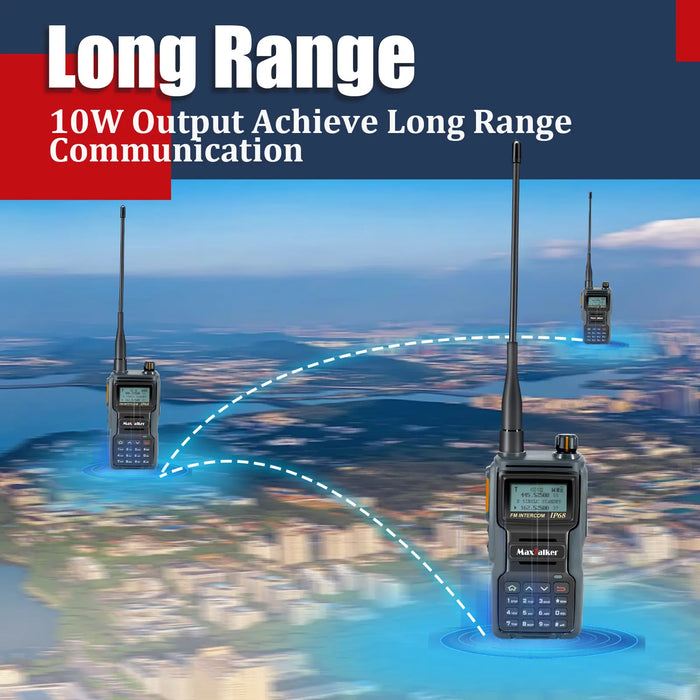 MaxTalker TK-W70 10W Ham Radio | IP68 Waterproof Professional Handheld