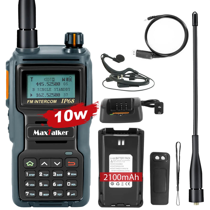 MaxTalker TK-W70 10W Ham Radio | IP68 Waterproof Professional Handheld