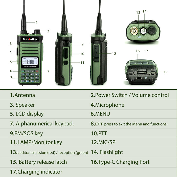 MaxTalker P15 Ham Radio Handheld | Professional Amateur Two-Way Radio
