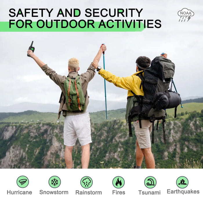 MaxTalker MT10 Walkie Talkies | 22 FRS Channels Rechargeable Two-Way Radio